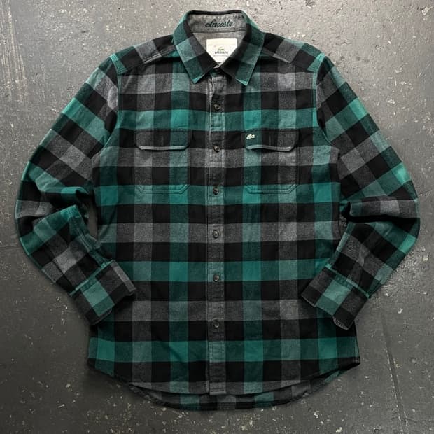 100 라코스테 울 체크 셔츠