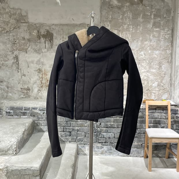 릭 오웬스 다크 브라운 쉽스킨 무스탕 자켓