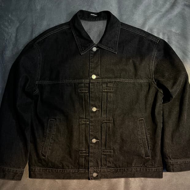 아워데이즈 블랙 데님 트러커 자켓 XL