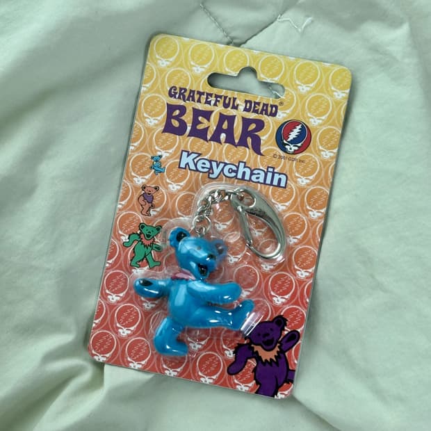 (라이즈 소희 착용) 그레이트풀 데드 댄싱베어 키체인 블루ㅣ키링 빈티지