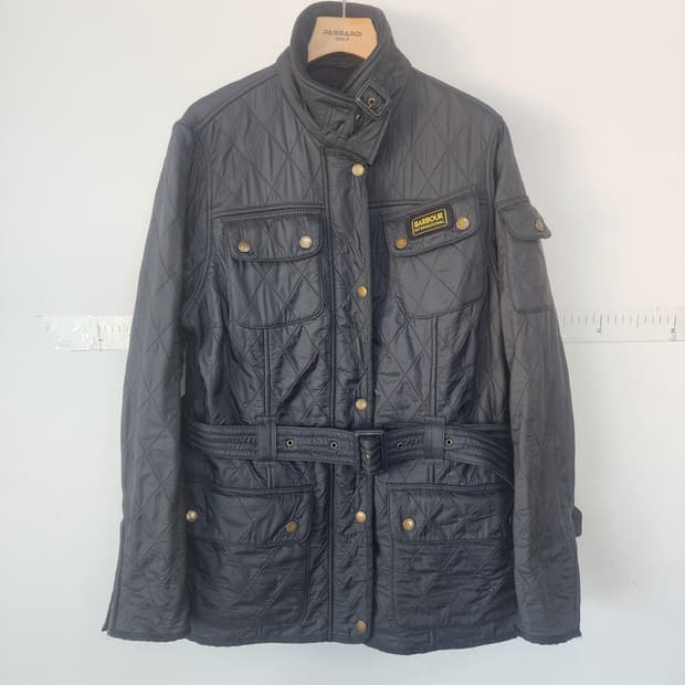 바버 퀼팅 자켓 블랙