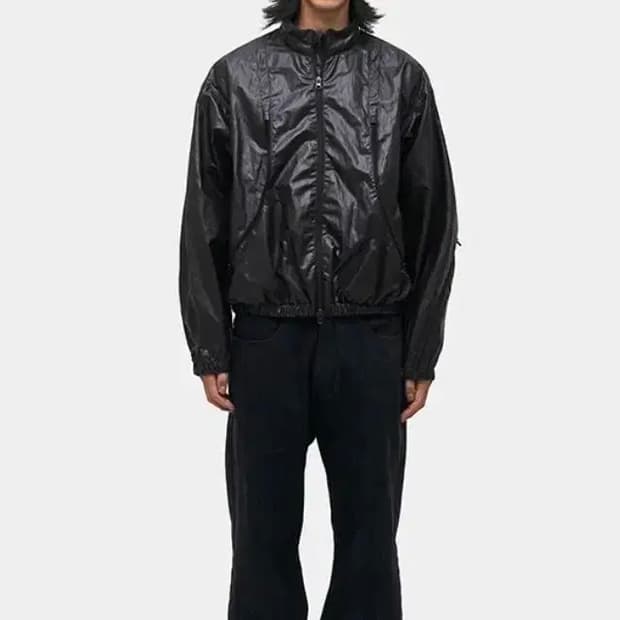 쿠어(coor) 멀티 집업 레더 블루종 블랙 M