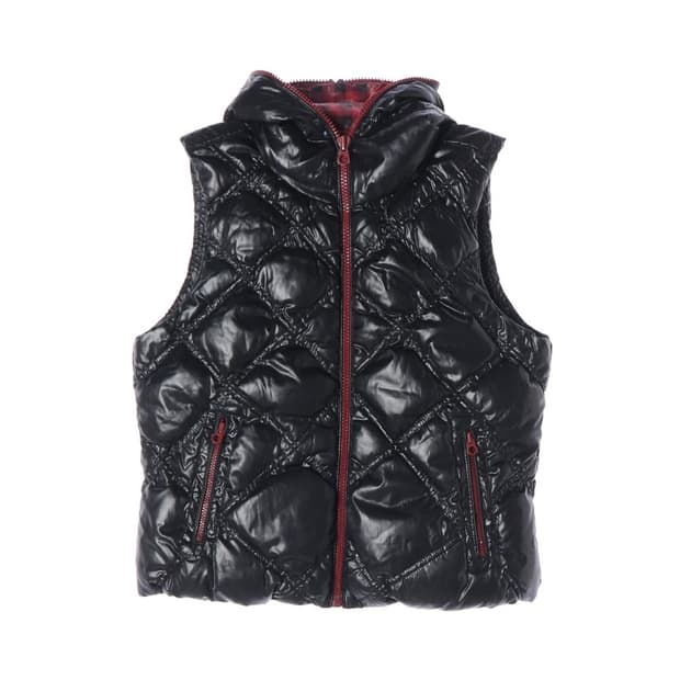 GUESS 유광 패딩 조끼 S