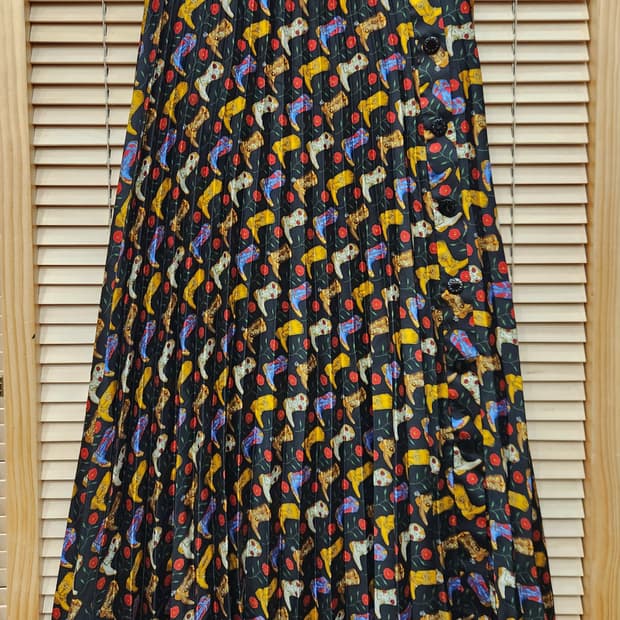 (새상품)산드로 팔마프린트 플리츠스커트