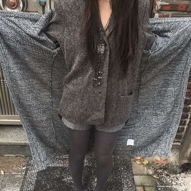 울 블랜드 블레이저