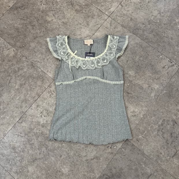 레이스 프릴 그레이 슬리브리스 #csz632