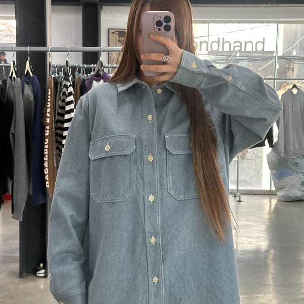 코스 릴렉시드 코튼 포켓 헤비셔츠