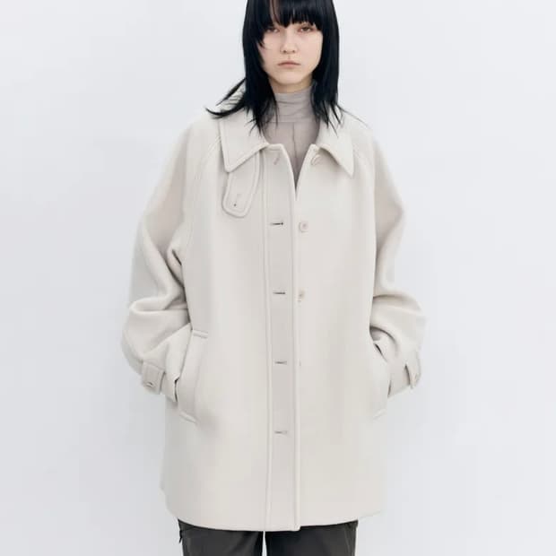 인사일런스 우먼 소프트 하프 발마칸 코트 CREAM Msize