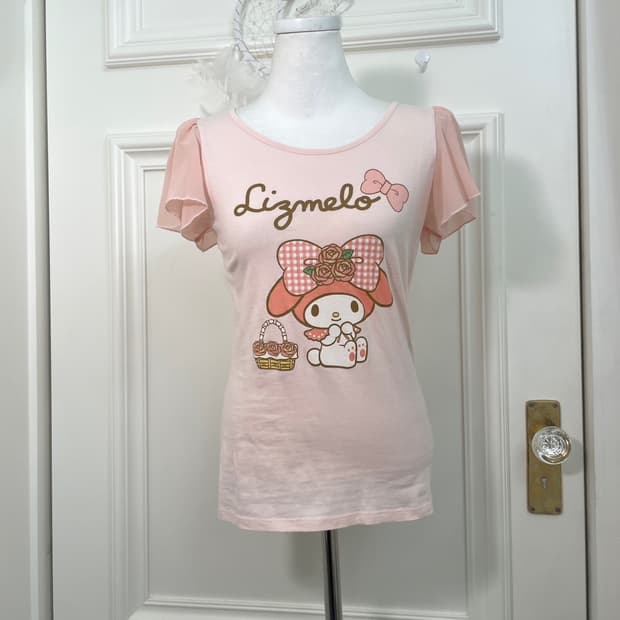 LIZMELO puff sleeve basic top(size-M)