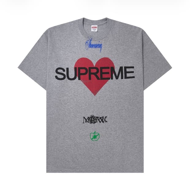 슈프림 어나운싱 티셔츠 헤더 그레이 25SS M