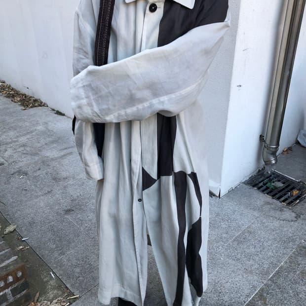 질샌더 20ss 와시페이퍼 코트 