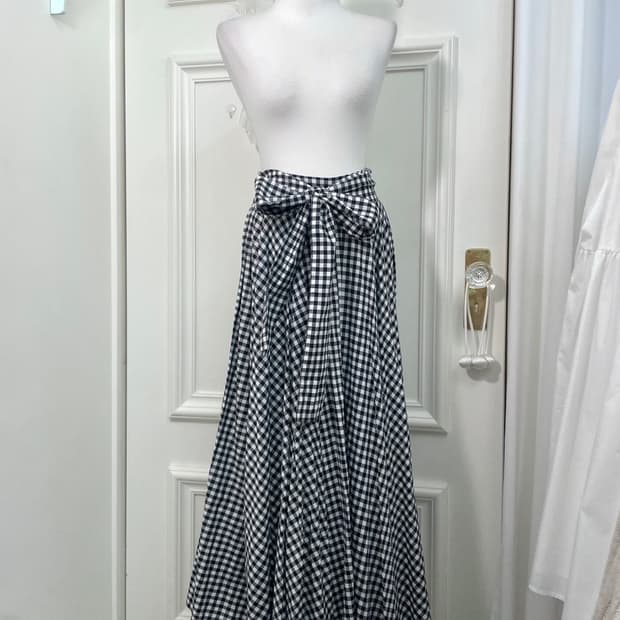black gingham check bow poiny banding lo