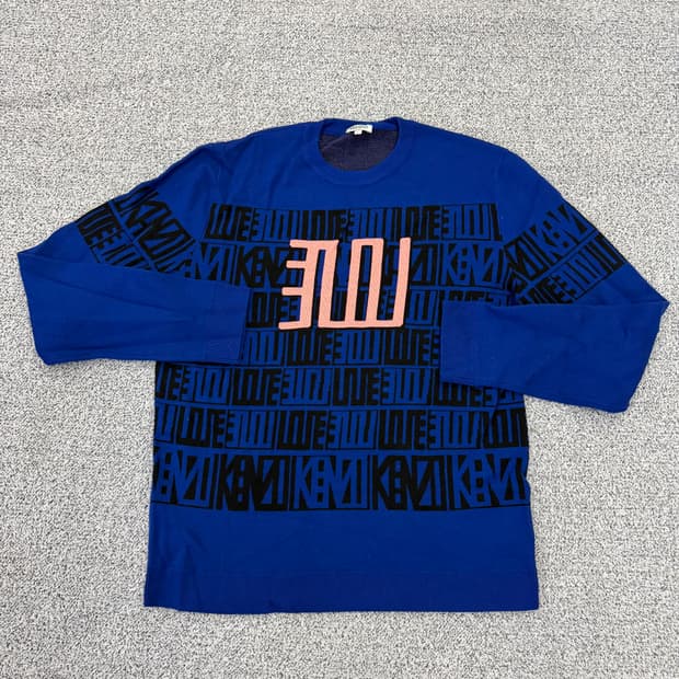 L 겐조 패턴 니트 티셔츠 0130H1