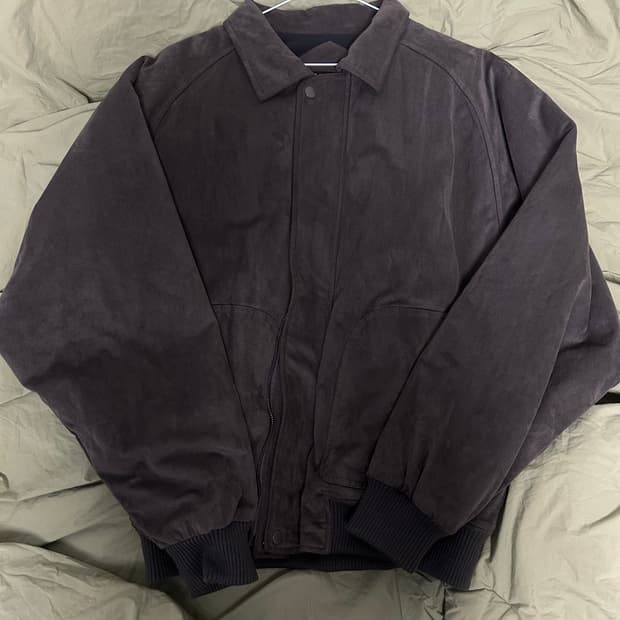 패슬 베이그 스웨이드 봄버 자켓 브라운 L