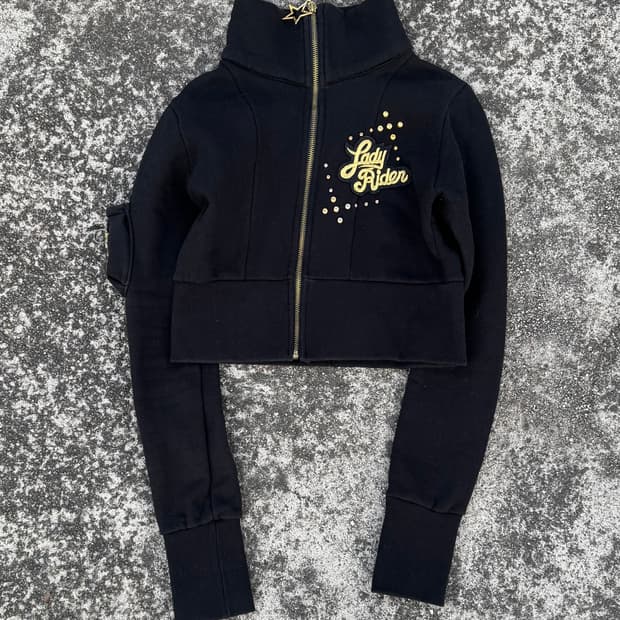 Star Cropped Zip Up