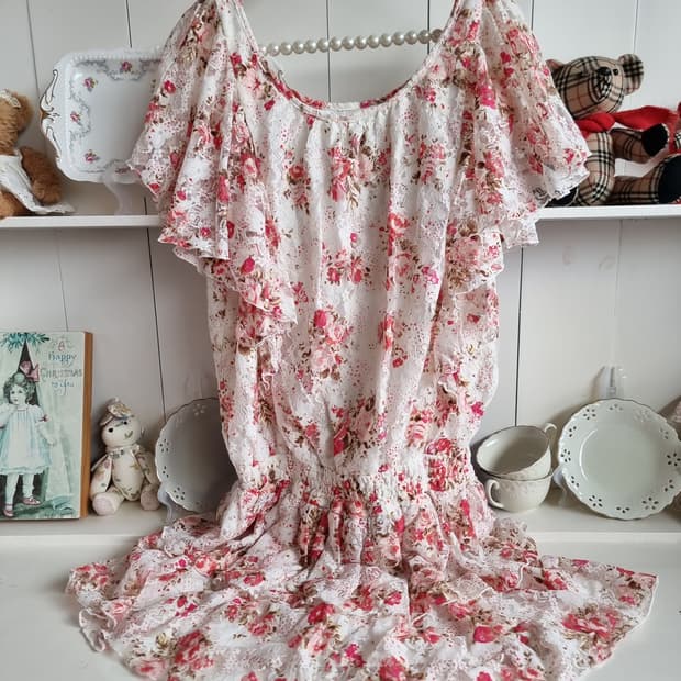 플라워 레이스 캉캉 원피스