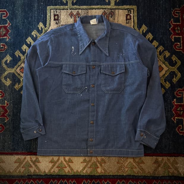 70s JC Penney painting denim jacket