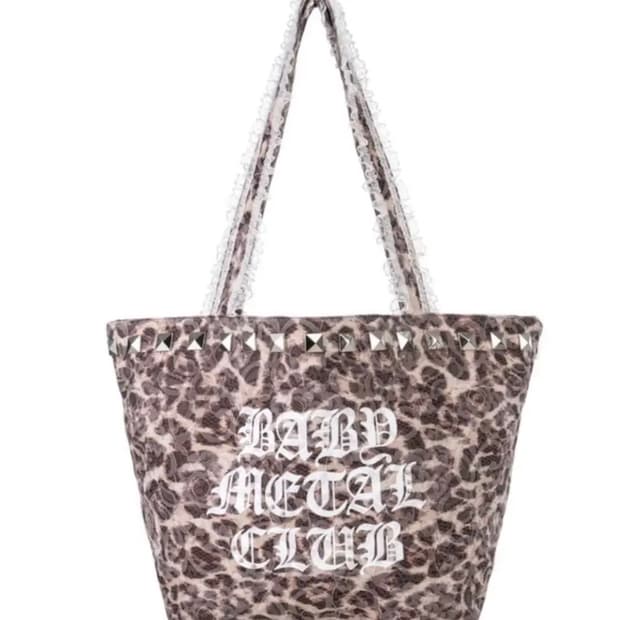 베이비메탈클럽 베메클 레이스 스터드 레오파드 백 가방 브라운 brown