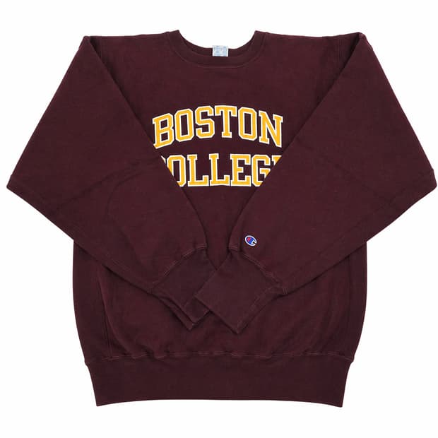 90s 챔피온 리버스위브 보스턴 컬리지 맨투맨 (USA 생산)