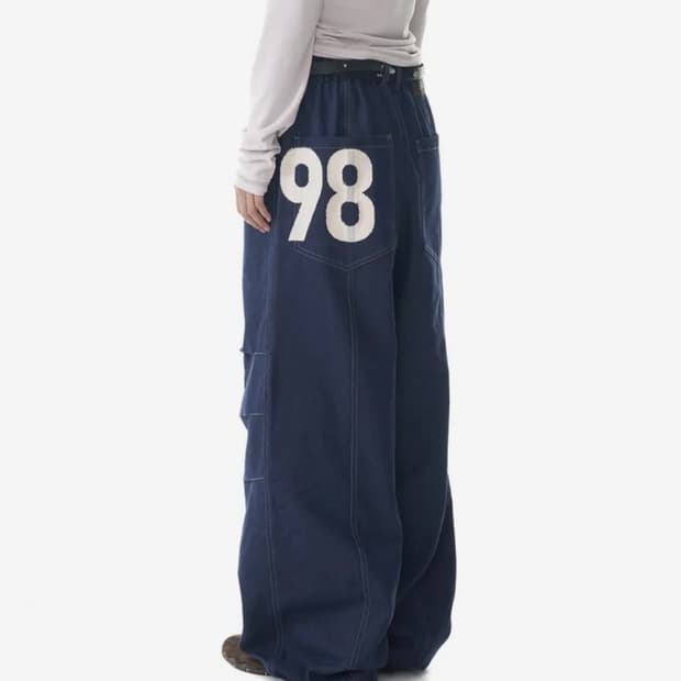 아캄 98 핀턱 데님 팬츠