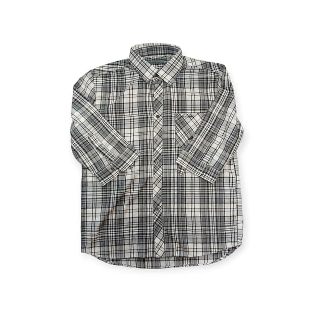 Mr.junko 체크 7부 셔츠