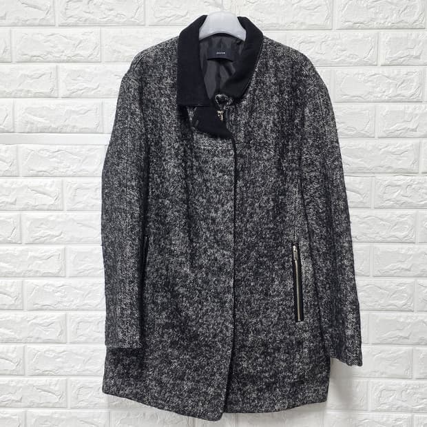 택포) 한섬 시스템 캐시미어 체크 코트 M