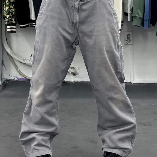 칼하트 그레이 카펜터 워크팬츠