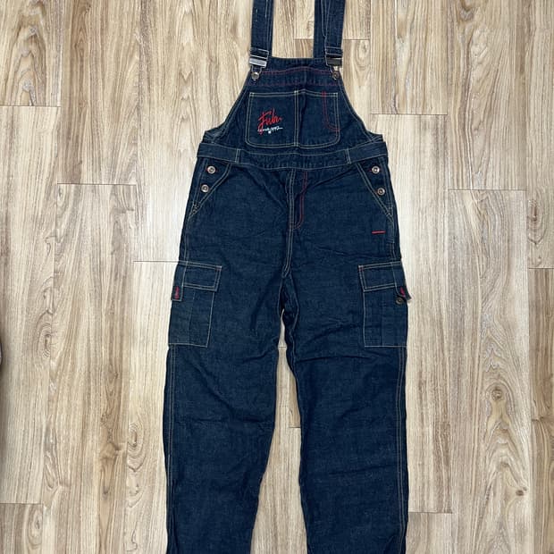 푸부 올드스쿨 카고 데님 오버롤