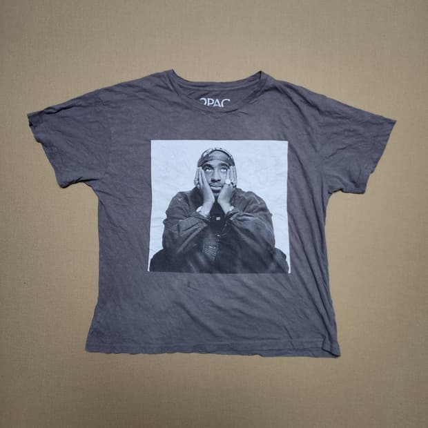 투팍 2PAC 포토 라이선스 반팔 L