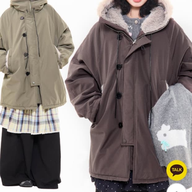 아사키 프레자키 야상 (카키)