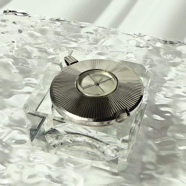 빈티지 세이코 수동 플리티드 펜던트 워치