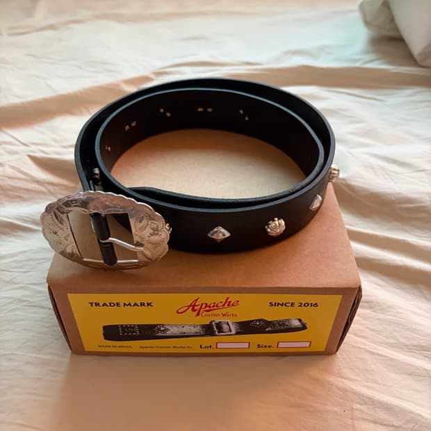 34) 아파치커스텀웍스 스터드 벨트