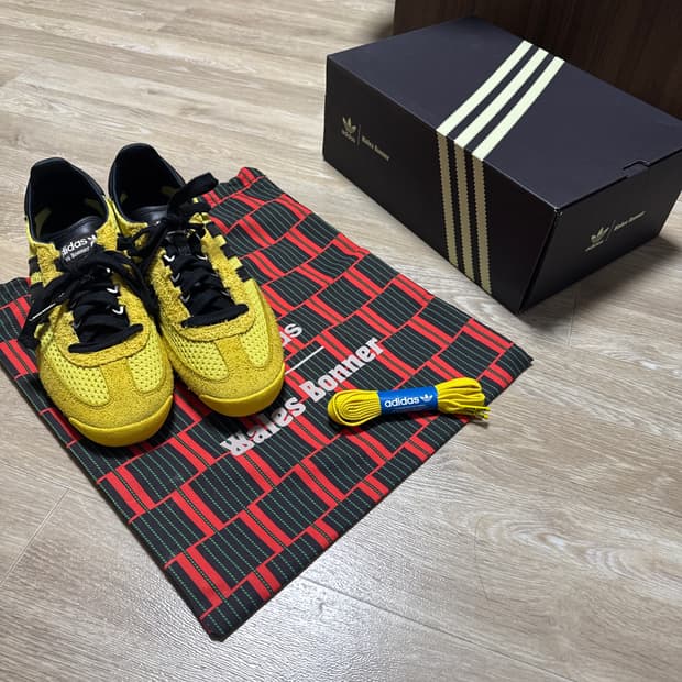 아디다스 웨일즈 보너 옐로우 스니커즈