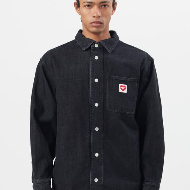 칼하트 윕 긴팔 내쉬 셔츠 블랙 엔자임 블리치 워시드