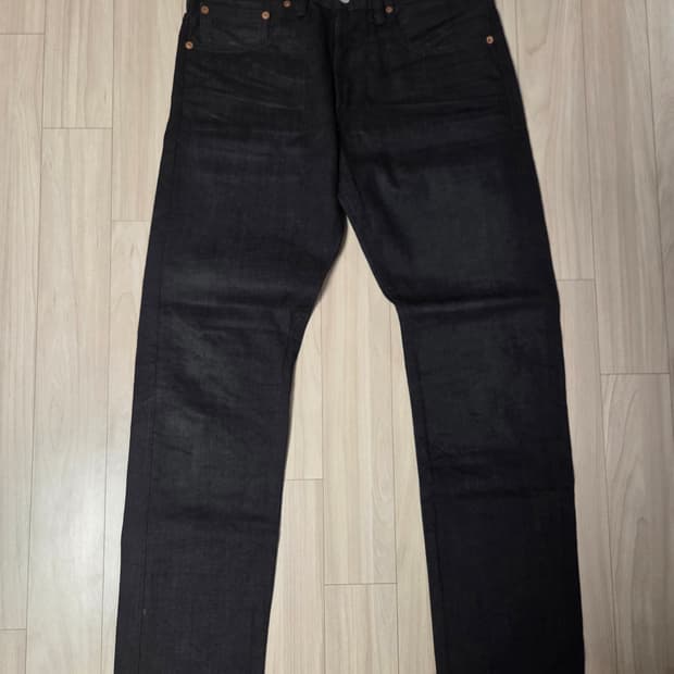 RRL 더블알엘 블랙온블랙 셀비지 데님 팬츠 32/30