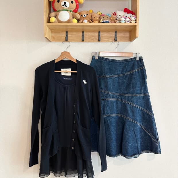 jpn 스즈코 하구미 핀터깔 키치 레이어드 코디세트