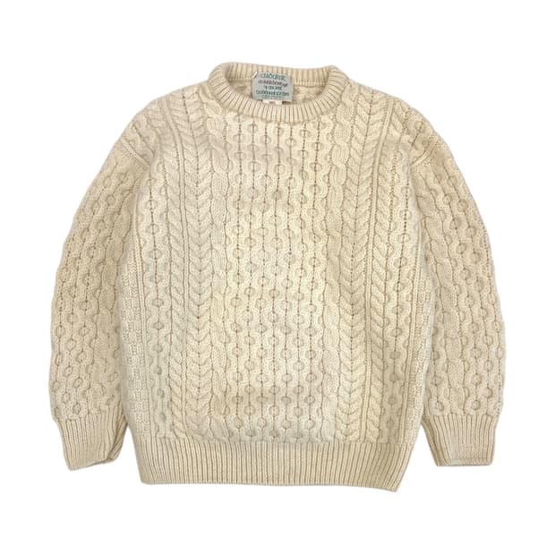 Cladyknit 아일랜드 핸드니트 피셔맨 스웨터
