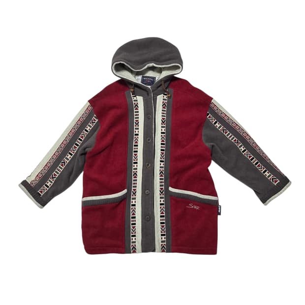 Walking by Silvy 빈티지 울+알파카 에스닉 후드 자켓 