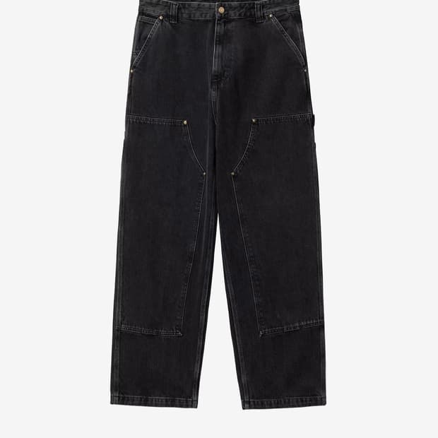 칼하트 내쉬 더블 니 팬츠 스미스 블랙