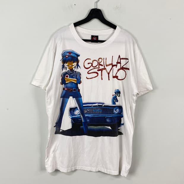 고릴라즈 GORILLAZ stylo 밴드티 락예 L