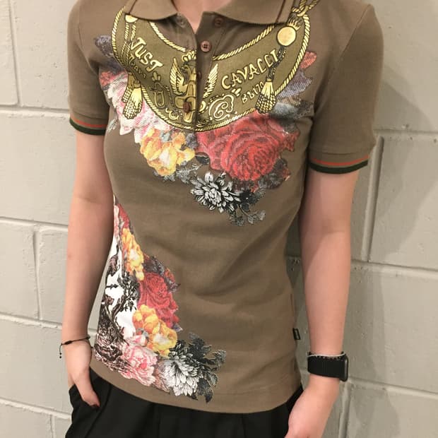 Just Cavalli Necklace Print polo Tee