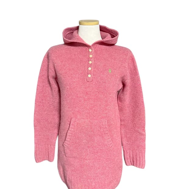 (새상품) 폴로 랄프로렌 핑크 니트 후드티