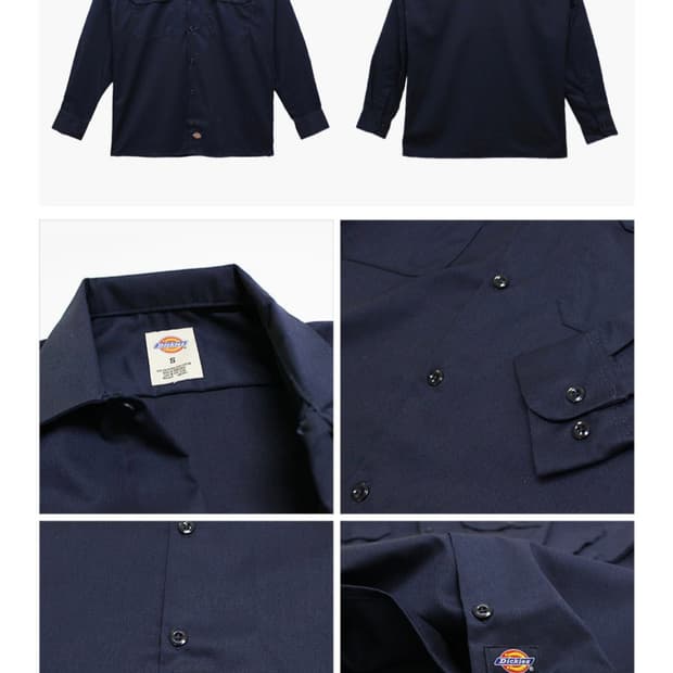 디키즈 워크셔츠 네이비 L