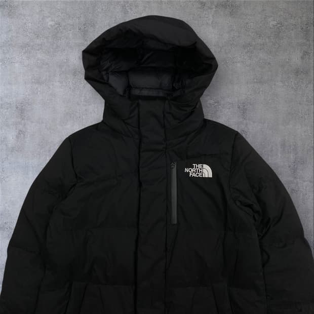 노스페이스 블랙 컬러 스몰 로고 롱패딩
