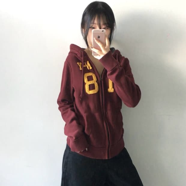 아베크롬비 자수패치 후드집업