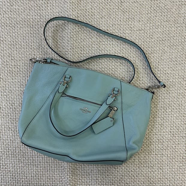 실측확인 코치 가죽 핸드백 0423D