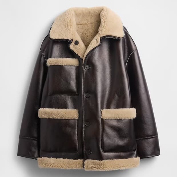 갭 샌디리앙 리버시블 비건 레더 재킷 S/M