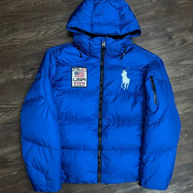폴로 빅포니 블루 패딩 xxl