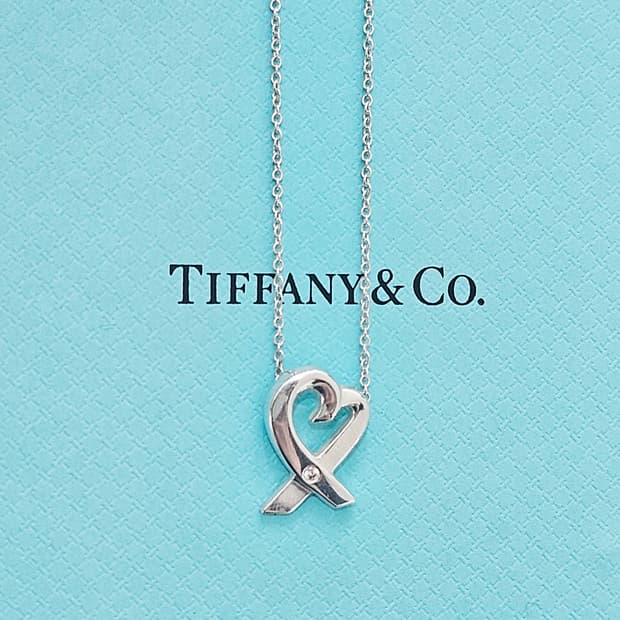 [다이아버전] 티파니앤코 러빙하트 실버 목걸이 미사용급 풀세트 [정품]