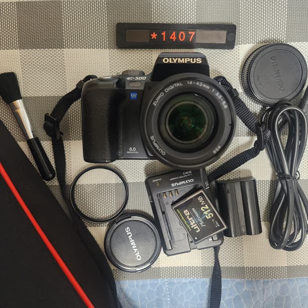 올림푸스 E-500 디지털카메라 14-42 줌렌즈 가방세트